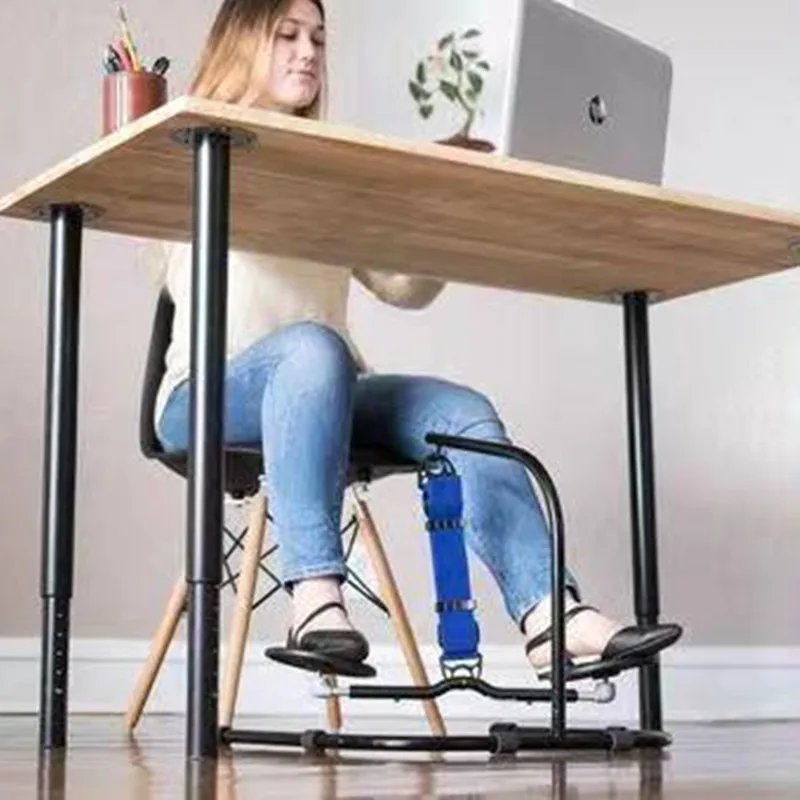 Footrest Under Desk - オフィス座りがちなステップスツールステーション: 抗クロスレッグ調節可能なフットレストエクササイズスイングフットスツール、デスクの下での使用に最適