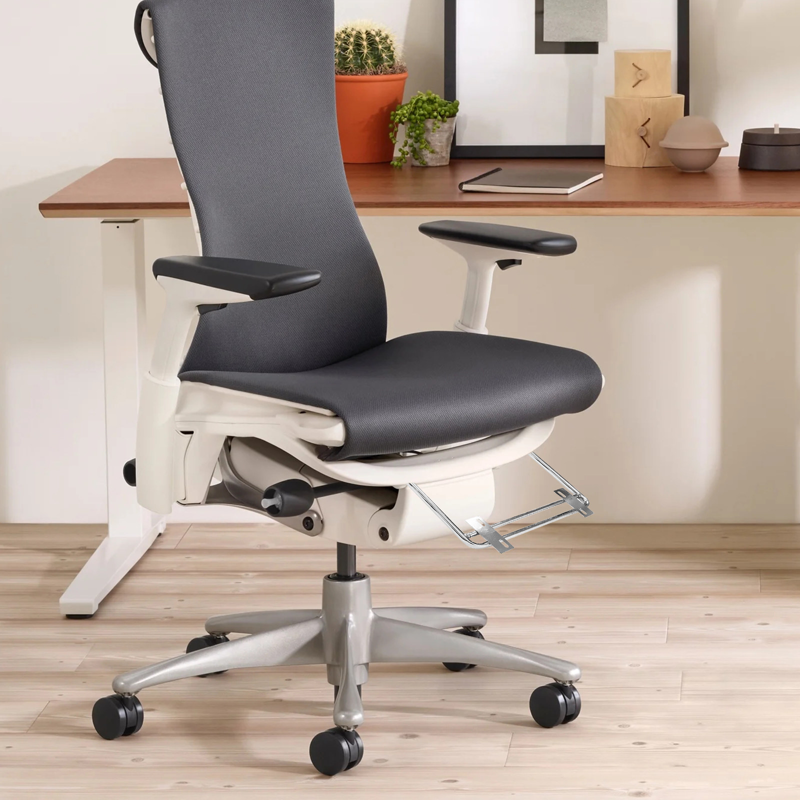 Footrest Under Desk - 2個セット 調節可能な伸縮式フットレスト チェアアタッチメント 人間工学に基づいたデスク下フットサポート 37.5cm 伸縮式レッグレスト