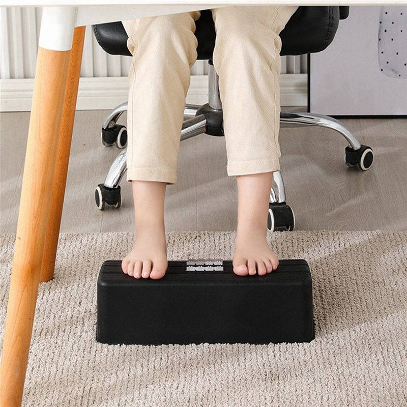 Footrest Under Desk - 職場の机の下に置くフットレスト、ローラー付きフットレストスツール、マッサージ機能付きフットスツール、自宅オフィスやトイレ用B