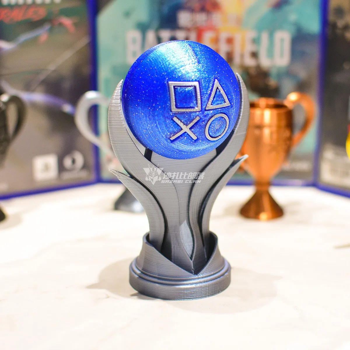 3Dプリント可能なトロフィートークン プラチナ ゴールデン  - Esports Gaming Trophy のレビューと価格