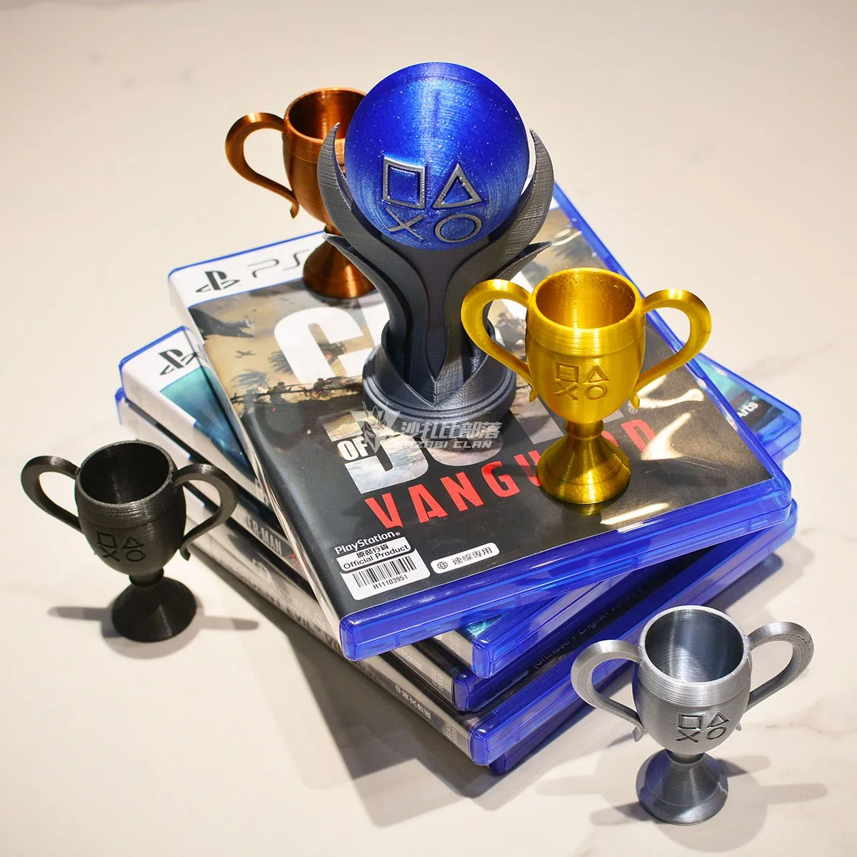 3Dプリント可能なトロフィートークン プラチナ ゴールデン  - Esports Gaming Trophy のレビューと価格