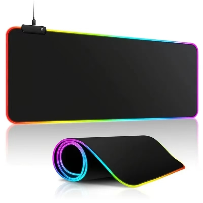 LED ライトマウスパッド RGB キーボードカバーデスクマ - Esports Gaming Keyboard And Mouse のレビューと価格