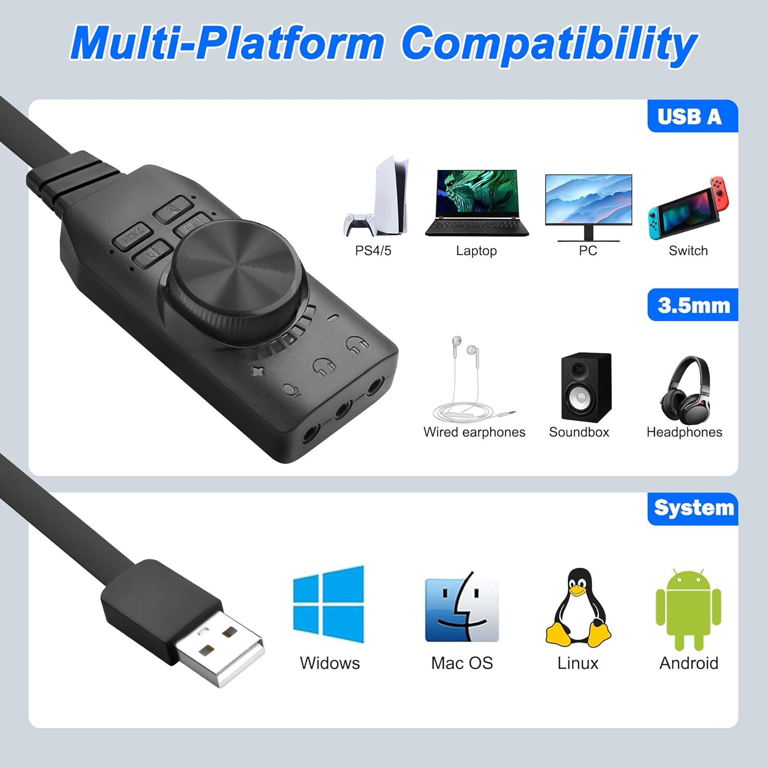 USB サウンドカード仮想 7.1 サラウンド サウンド U - Gaming Headset 7.1 のレビューと価格
