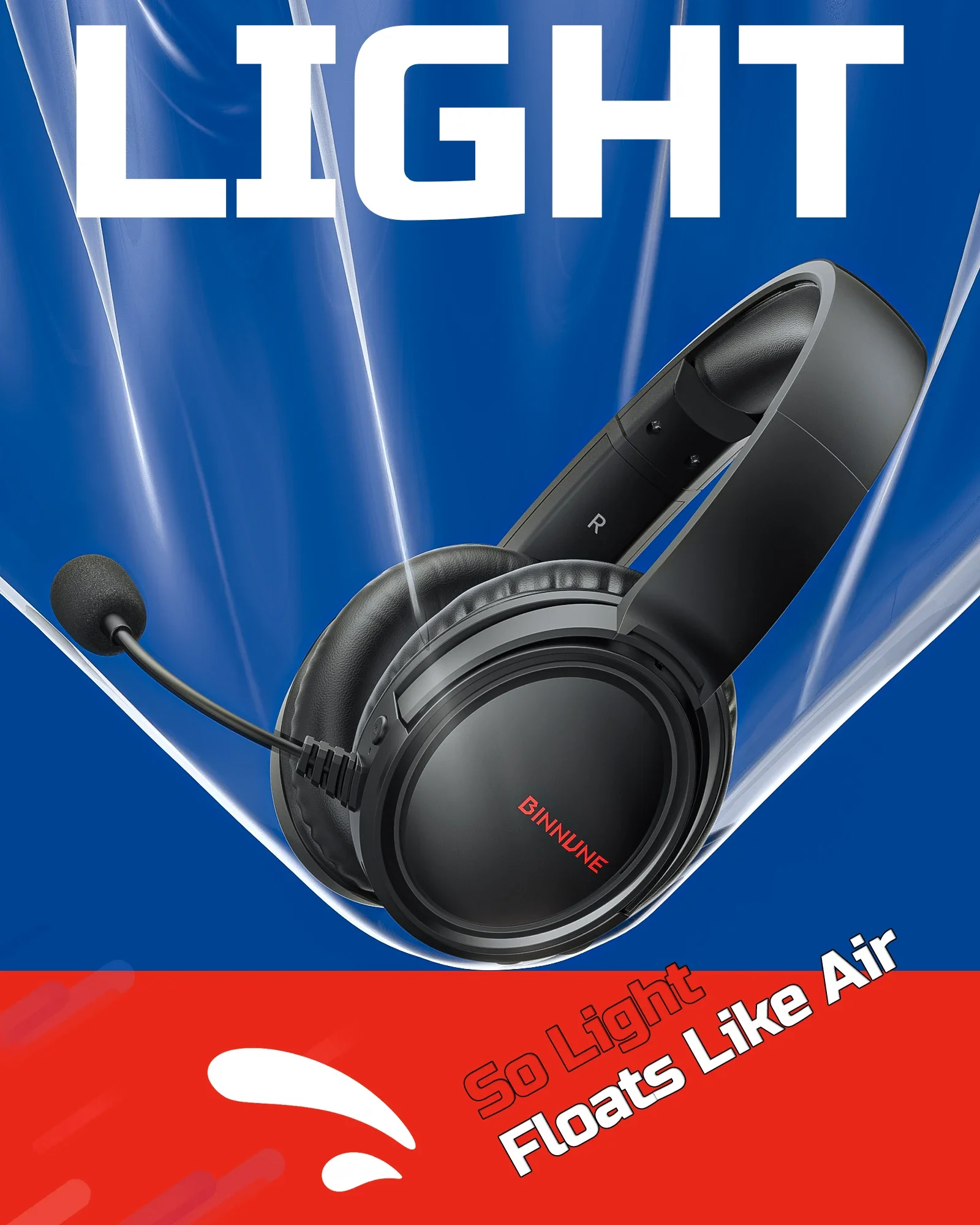 BINNUNE BW02 ワイヤレスゲーミングヘッドセット  - Gaming Headset 7.1 のレビューと価格