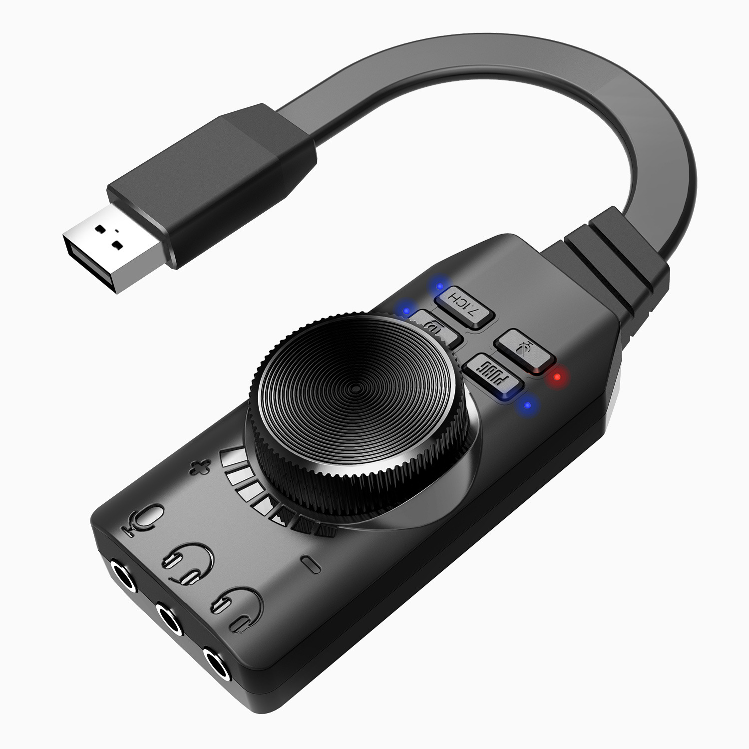 3.5mm 7.1チャンネルUSBアダプター 外部サウンドカ - Gaming Headset 7.1 のレビューと価格